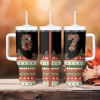 Western Yoke Tumbler With Handle Funny Six Seven Christmas - Wonder Print Shop
