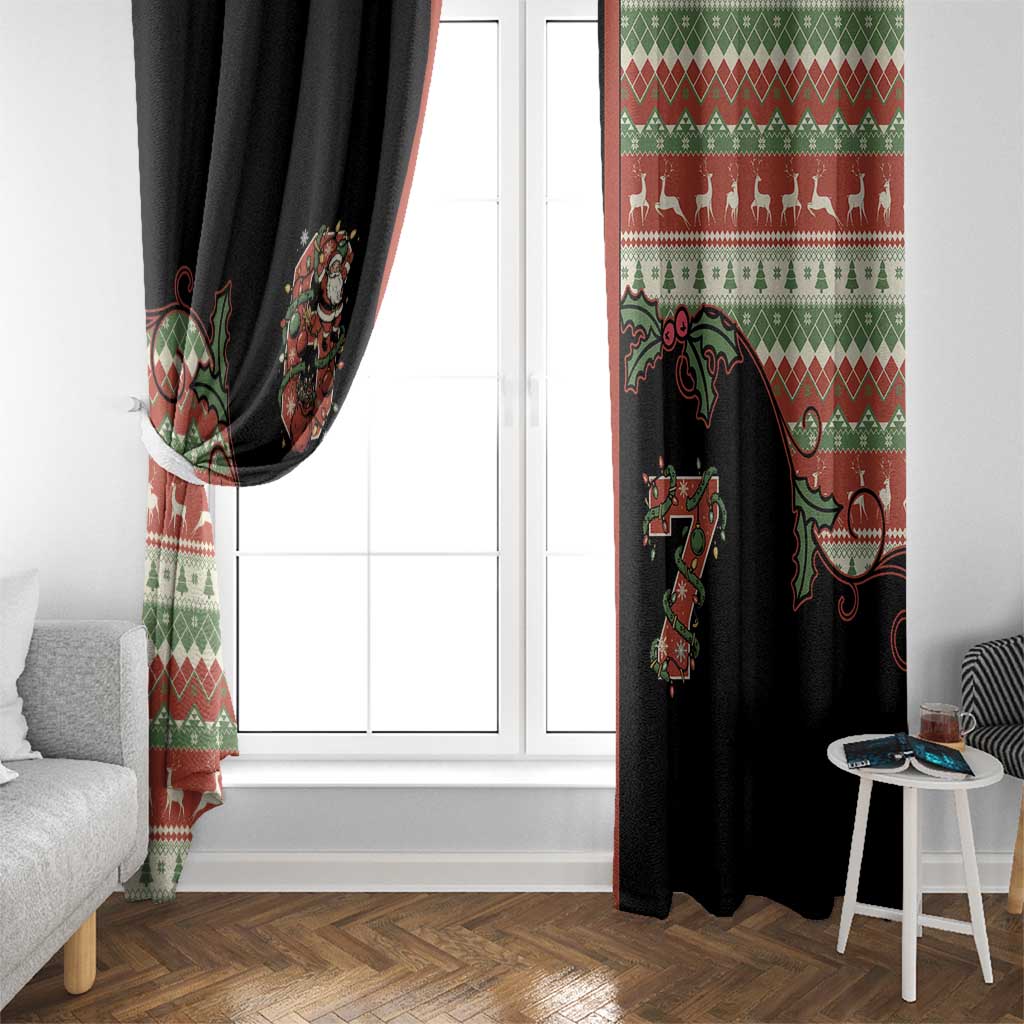 Western Yoke Window Curtain Funny Six Seven Christmas - Wonder Print Shop