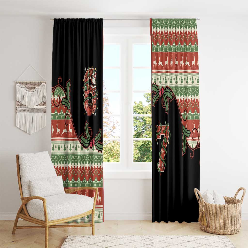 Western Yoke Window Curtain Funny Six Seven Christmas - Wonder Print Shop