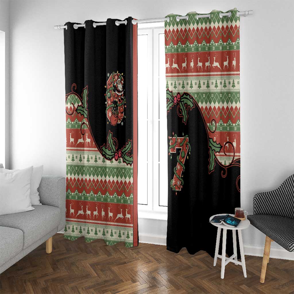 Western Yoke Window Curtain Funny Six Seven Christmas - Wonder Print Shop
