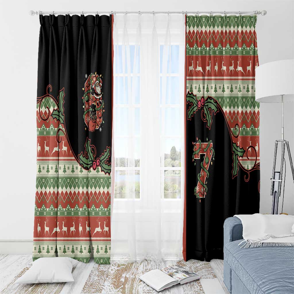 Western Yoke Window Curtain Funny Six Seven Christmas - Wonder Print Shop