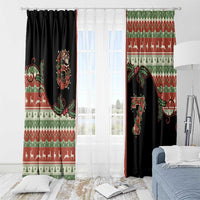 Western Yoke Window Curtain Funny Six Seven Christmas - Wonder Print Shop