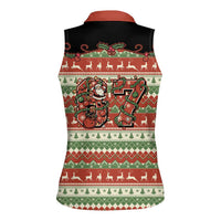 Western Yoke Women Sleeveless Polo Shirt Funny Six Seven Christmas - Wonder Print Shop