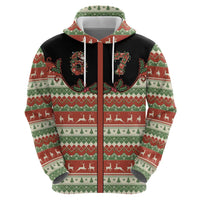 Western Yoke Zip Hoodie Funny Six Seven Christmas - Wonder Print Shop