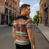 Western Yoke Zipper Polo Shirt Funny Six Seven Christmas - Wonder Print Shop