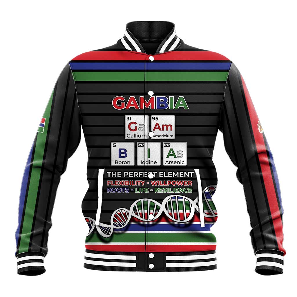 Gambia Baseball Jacket Perfect Periodic Element Of African - Wonder Print Shop