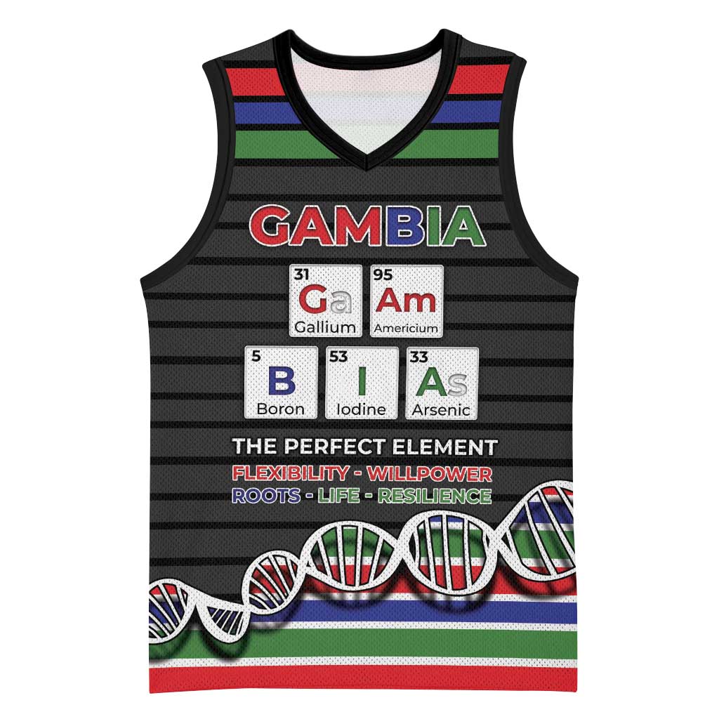 Gambia Basketball Jersey Perfect Periodic Element Of African - Wonder Print Shop