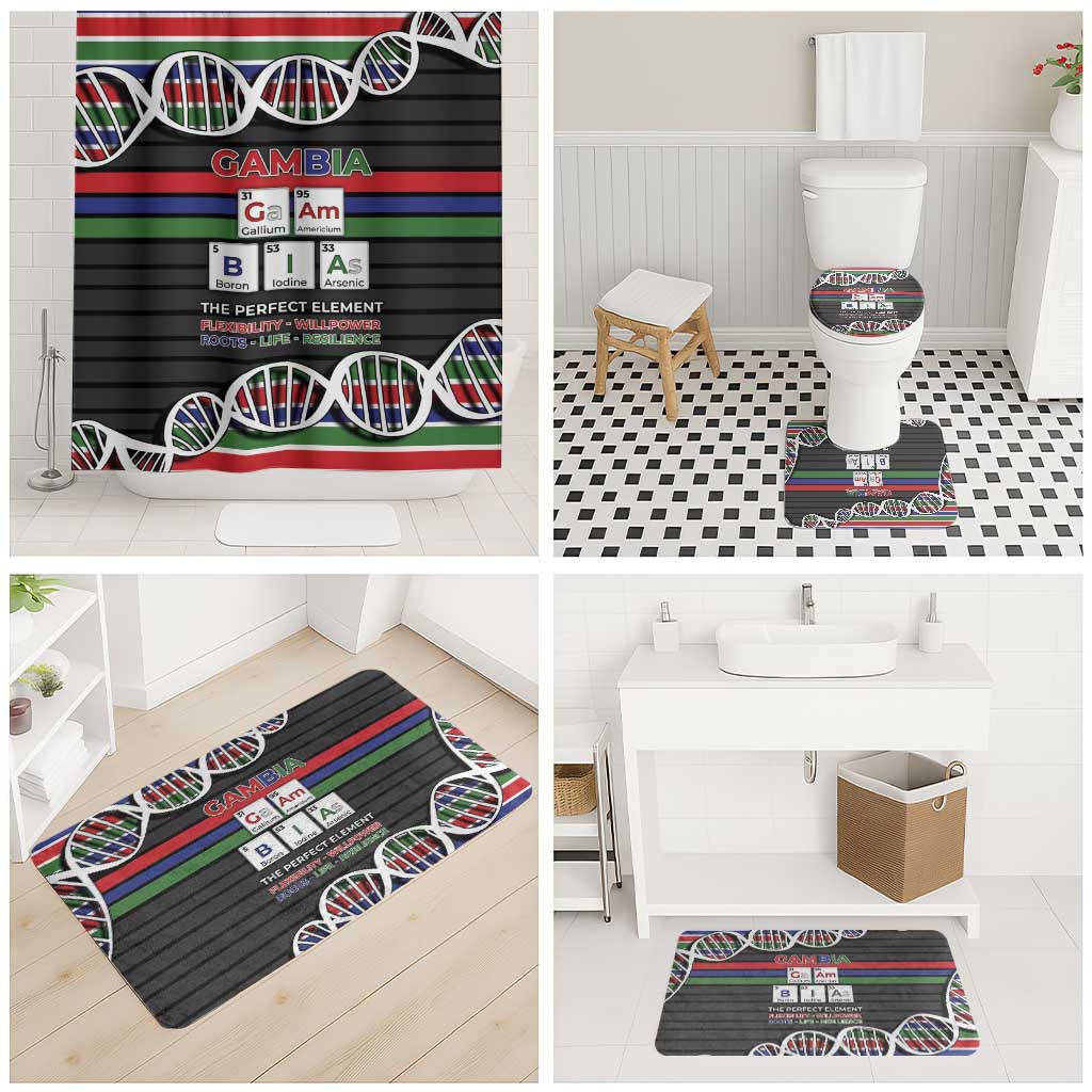 Gambia Bathroom Set Perfect Periodic Element Of African - Wonder Print Shop