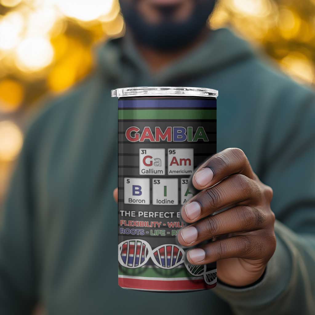 Gambia 4 in 1 Can Cooler Tumbler Perfect Periodic Element Of African - Wonder Print Shop