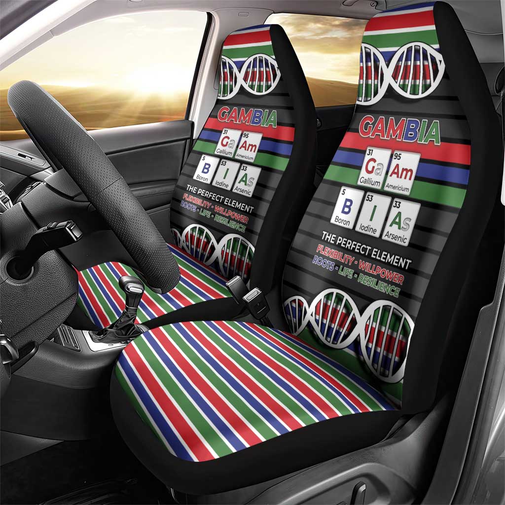 Gambia Car Seat Cover Perfect Periodic Element Of African - Wonder Print Shop