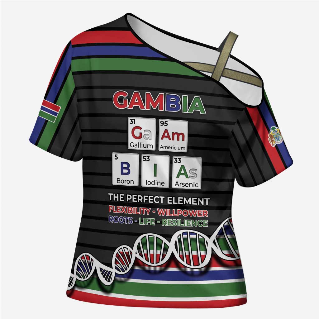 Gambia Cross Shoulder Shirt Perfect Periodic Element Of African - Wonder Print Shop