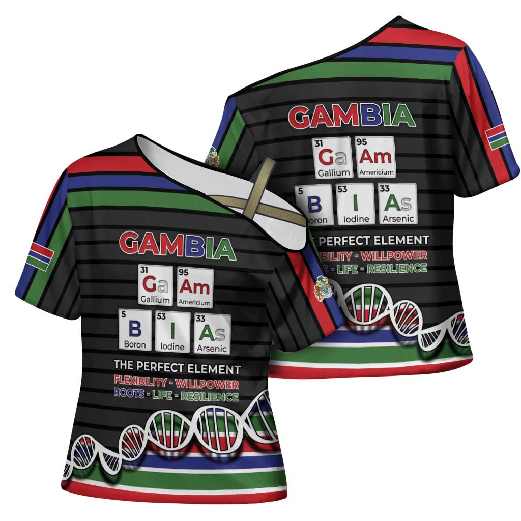 Gambia Cross Shoulder Shirt Perfect Periodic Element Of African - Wonder Print Shop