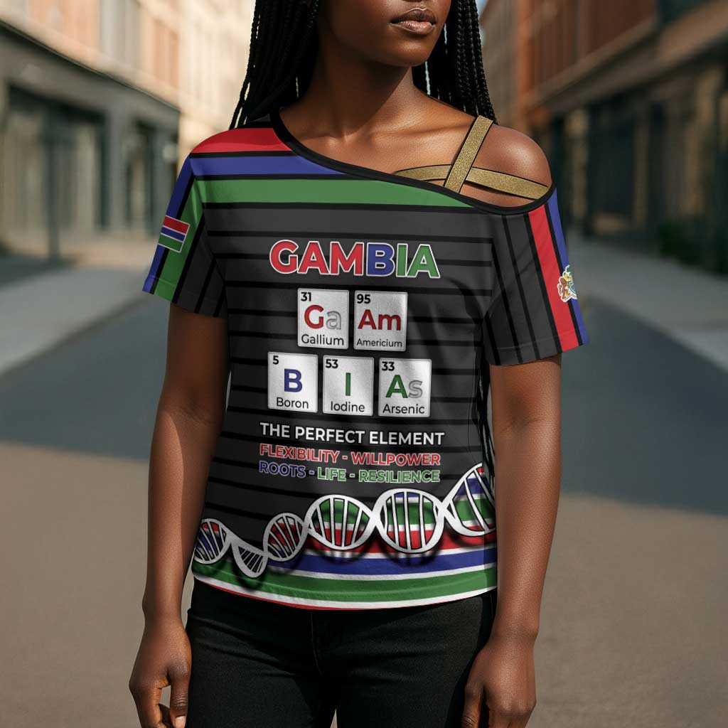Gambia Cross Shoulder Shirt Perfect Periodic Element Of African - Wonder Print Shop