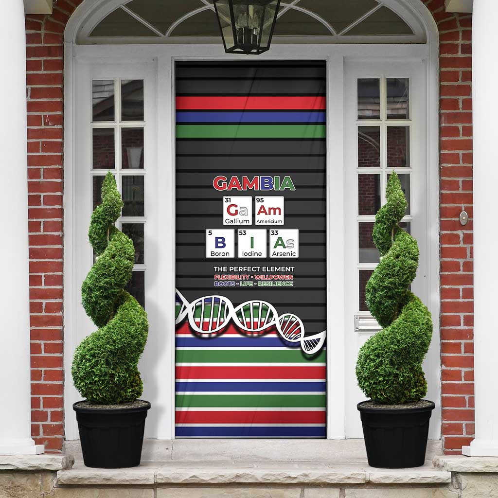 Gambia Door Cover Perfect Periodic Element Of African - Wonder Print Shop