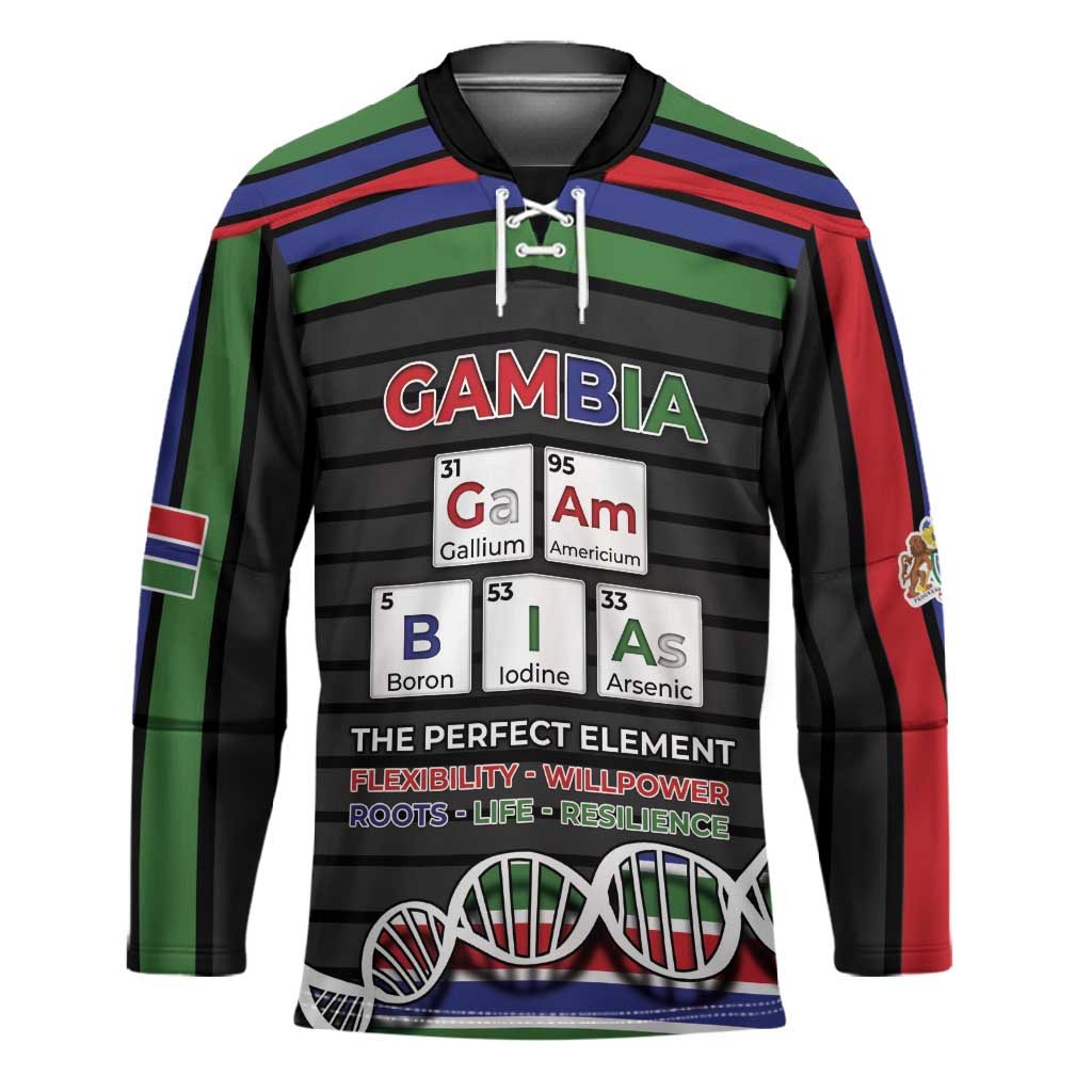 Gambia Hockey Jersey Perfect Periodic Element Of African - Wonder Print Shop