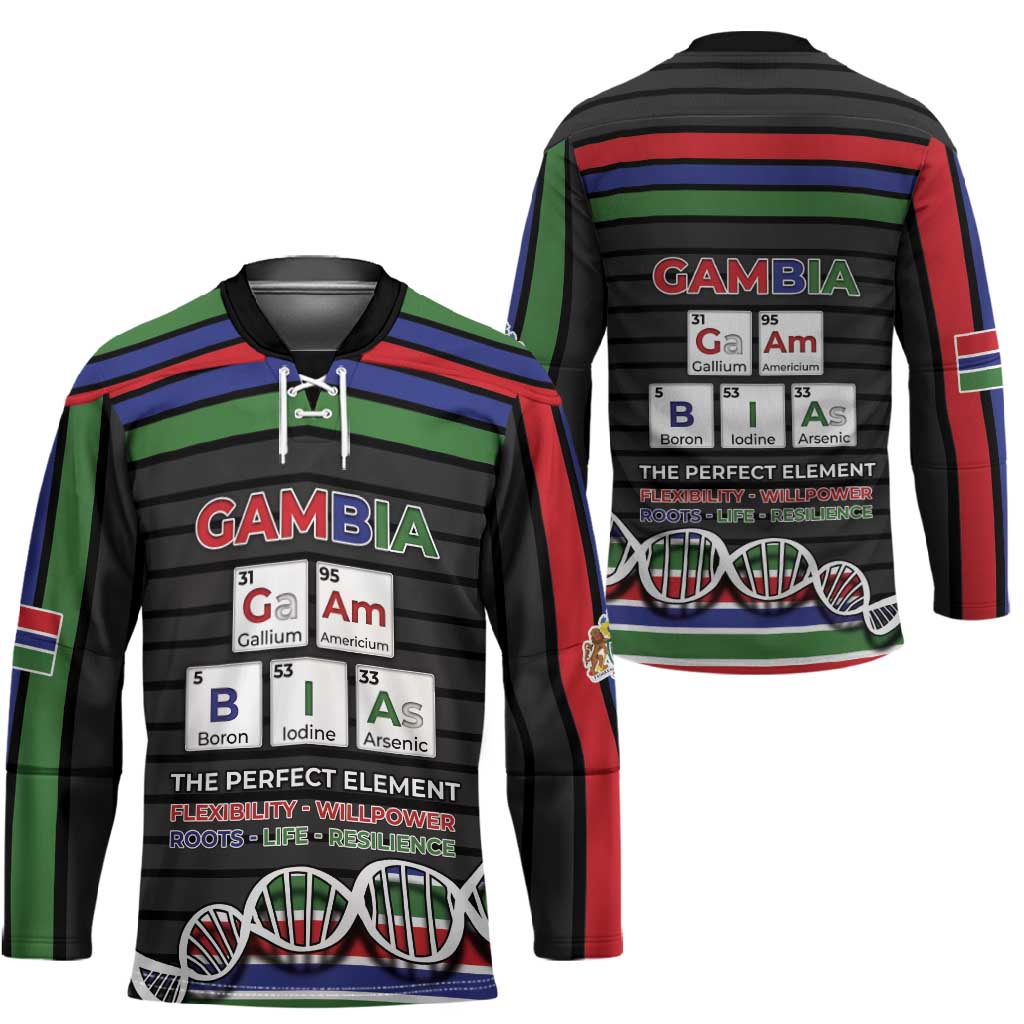 Gambia Hockey Jersey Perfect Periodic Element Of African - Wonder Print Shop