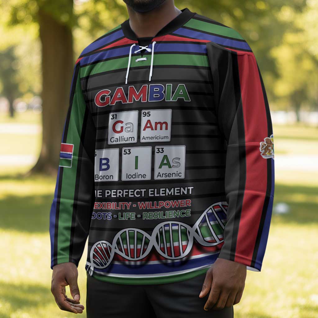 Gambia Hockey Jersey Perfect Periodic Element Of African - Wonder Print Shop