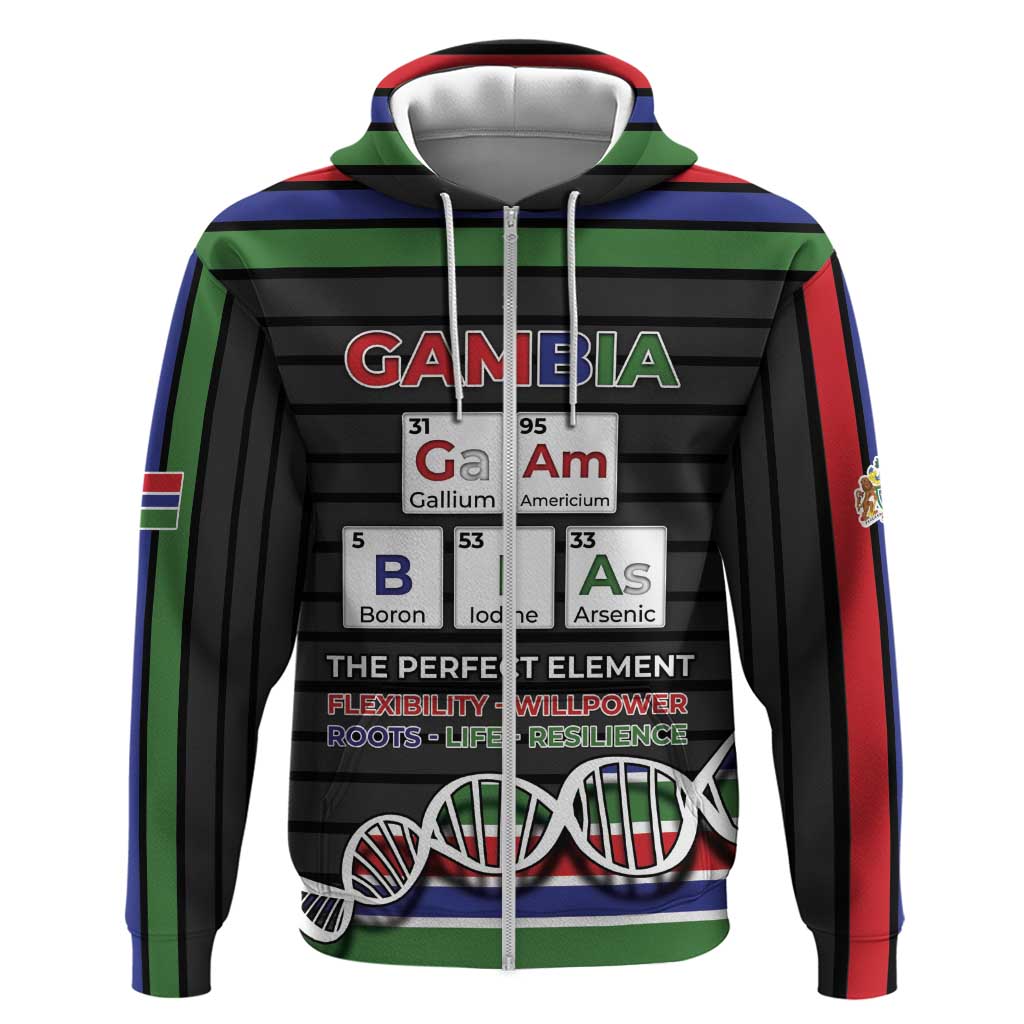 Gambia Hoodie Perfect Periodic Element Of African - Wonder Print Shop