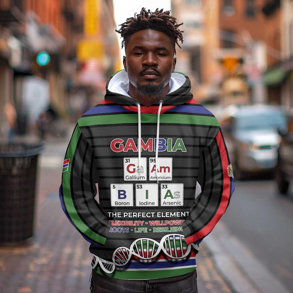 Gambia Hoodie Perfect Periodic Element Of African - Wonder Print Shop