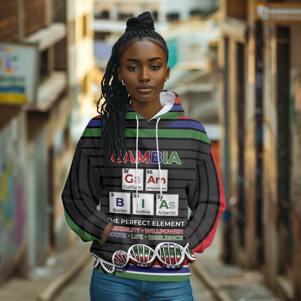 Gambia Hoodie Perfect Periodic Element Of African - Wonder Print Shop