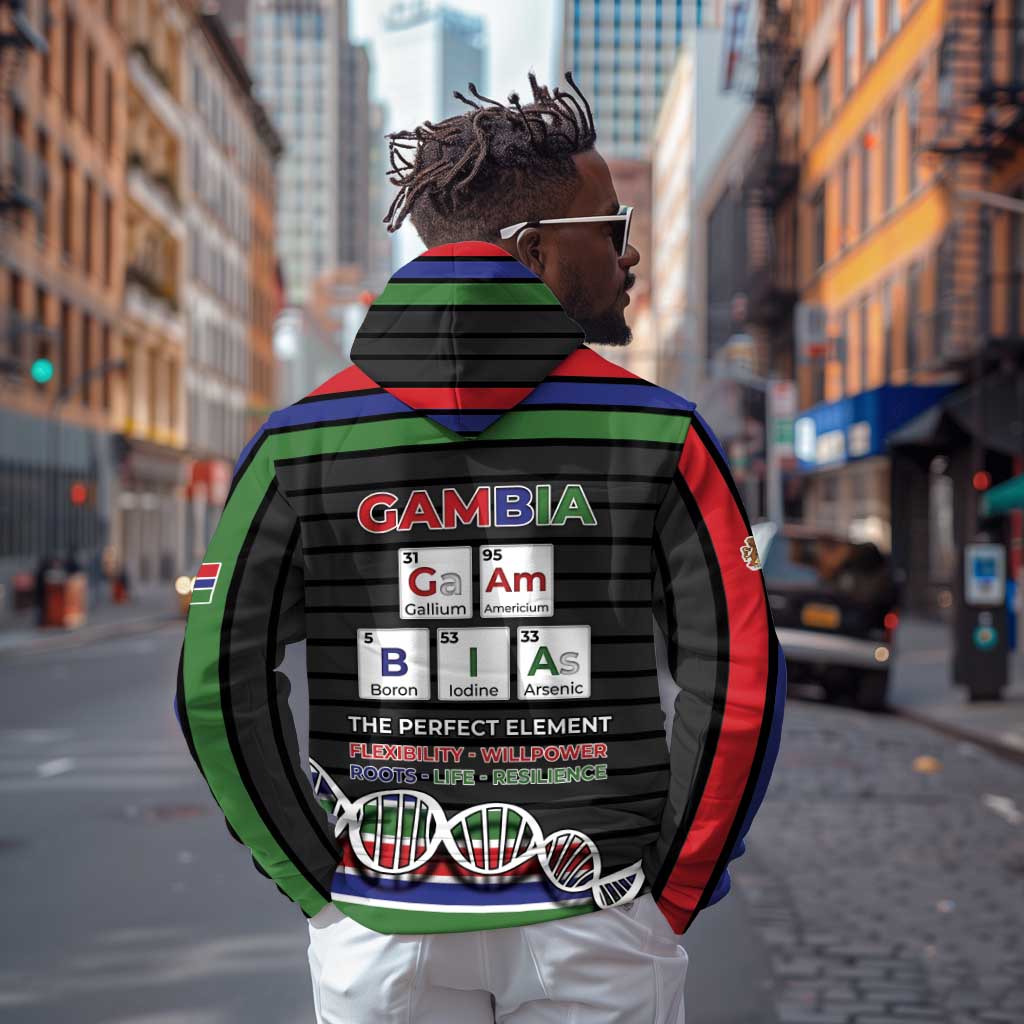 Gambia Hoodie Perfect Periodic Element Of African - Wonder Print Shop