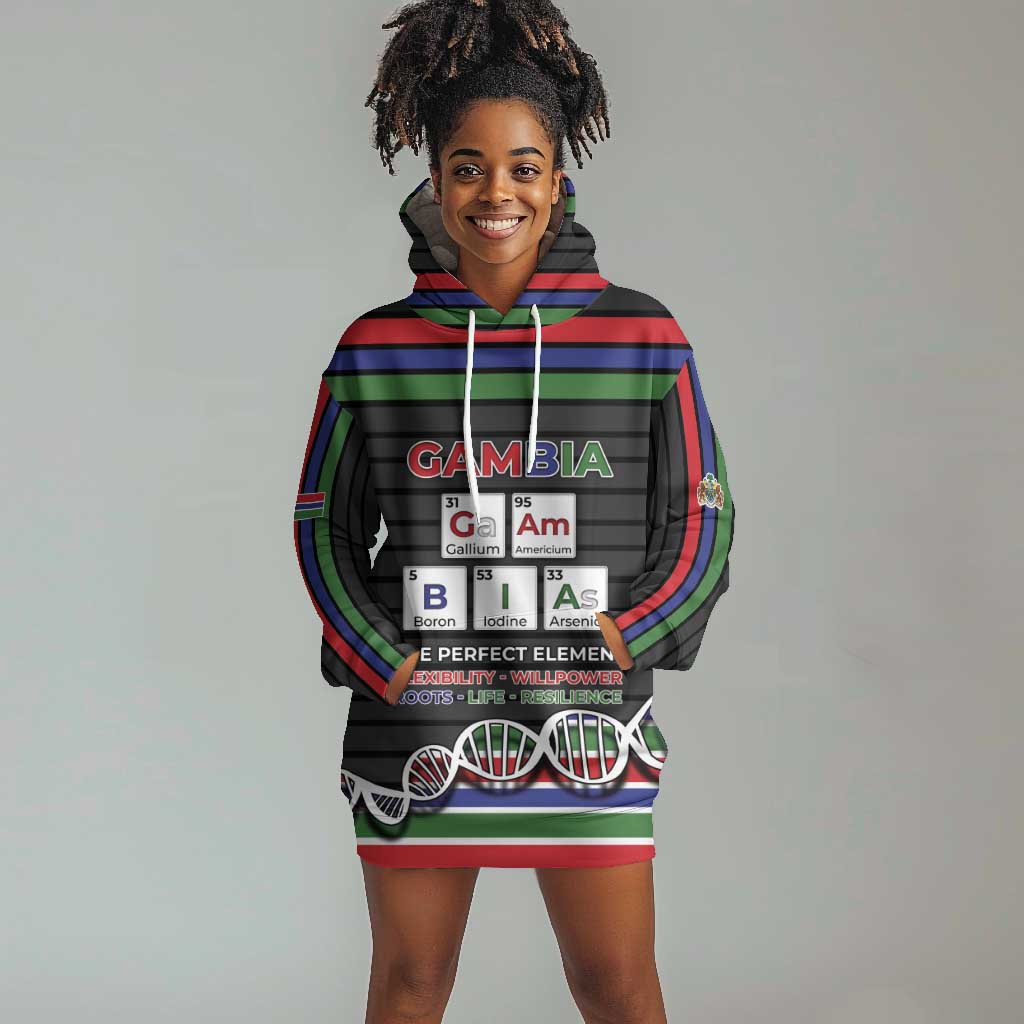 Gambia Hoodie Dress Perfect Periodic Element Of African - Wonder Print Shop