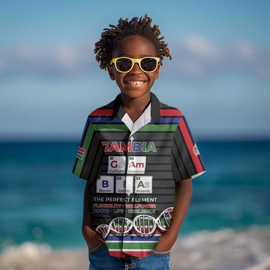 Gambia Kid Hawaiian Shirt Perfect Periodic Element Of African - Wonder Print Shop