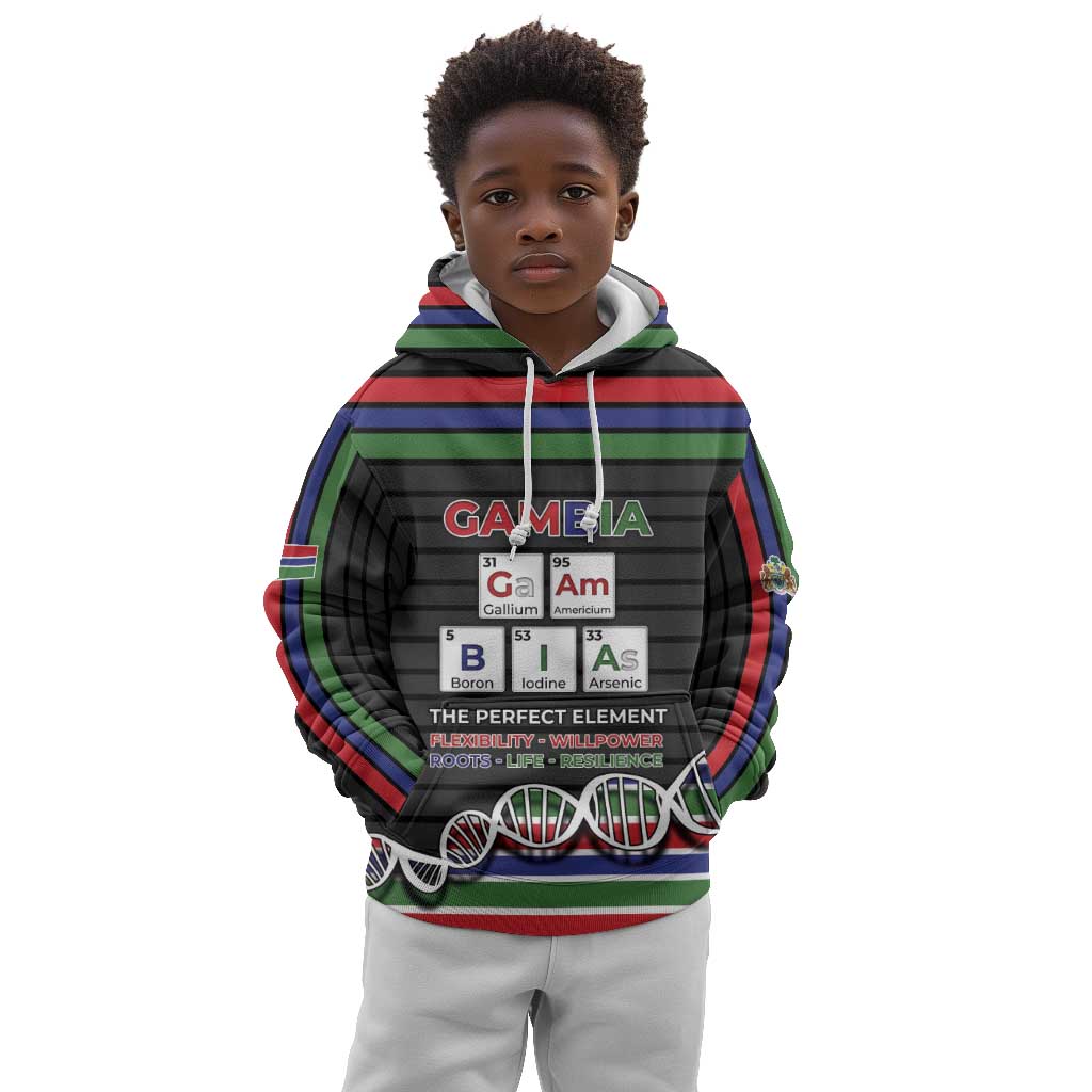 Gambia Kid Hoodie Perfect Periodic Element Of African - Wonder Print Shop