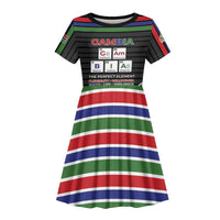 Gambia Kid Short Sleeve Dress Perfect Periodic Element Of African - Wonder Print Shop