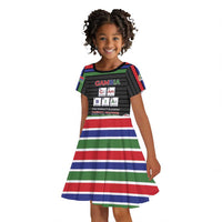 Gambia Kid Short Sleeve Dress Perfect Periodic Element Of African - Wonder Print Shop