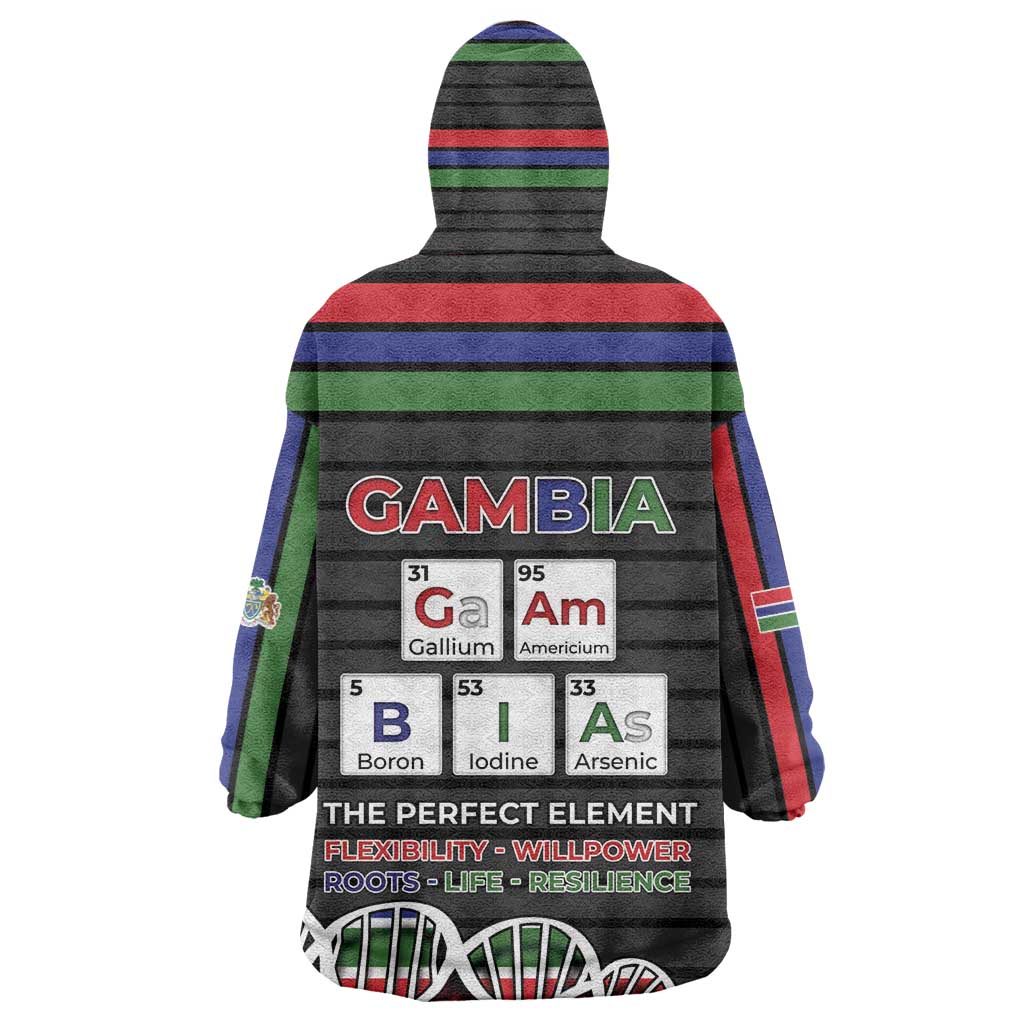Gambia Kid Wearable Blanket Hoodie Perfect Periodic Element Of African - Wonder Print Shop