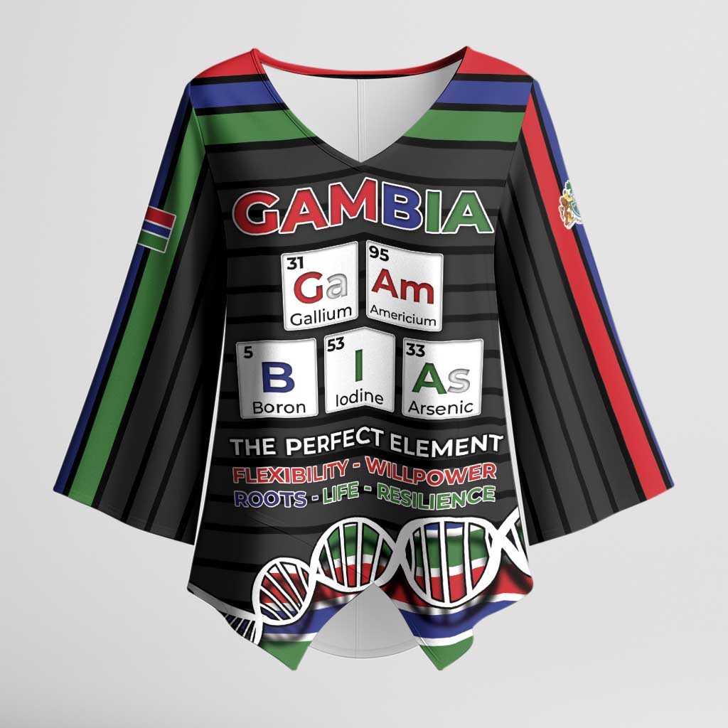 Gambia Kimono Sleeve Blouse Perfect Periodic Element Of African - Wonder Print Shop