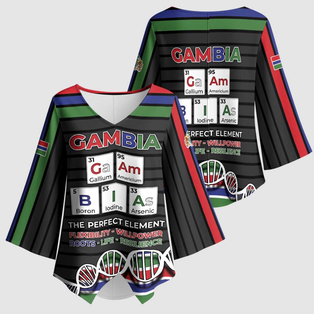 Gambia Kimono Sleeve Blouse Perfect Periodic Element Of African - Wonder Print Shop