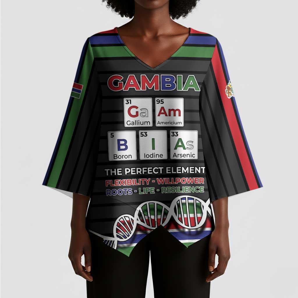 Gambia Kimono Sleeve Blouse Perfect Periodic Element Of African - Wonder Print Shop