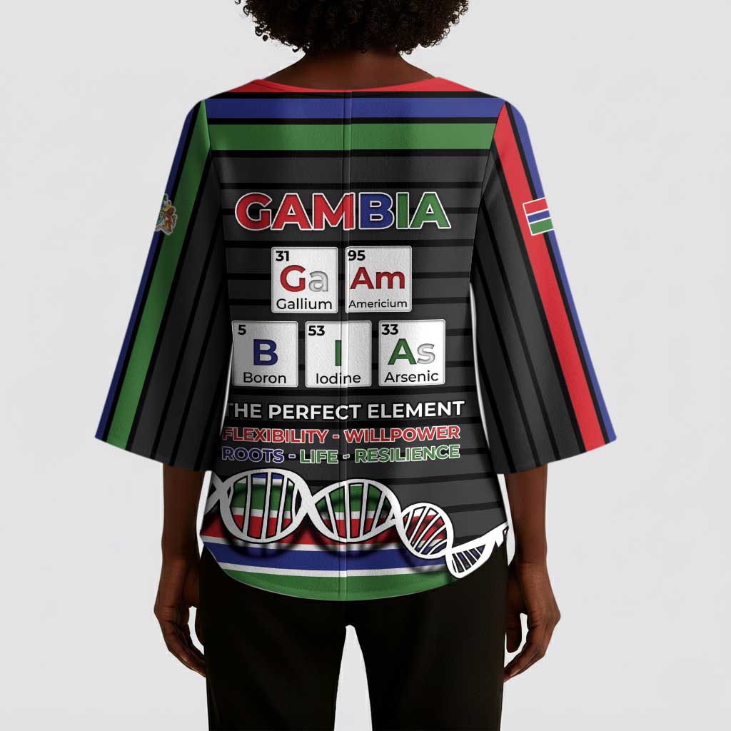 Gambia Kimono Sleeve Blouse Perfect Periodic Element Of African - Wonder Print Shop