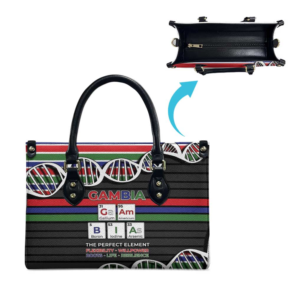 Gambia Leather Bag Perfect Periodic Element Of African - Wonder Print Shop