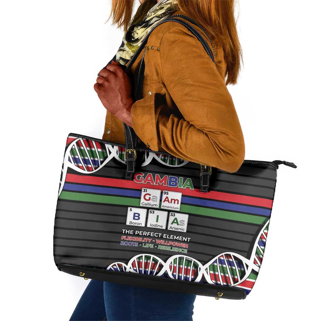 Gambia Leather Tote Bag Perfect Periodic Element Of African - Wonder Print Shop