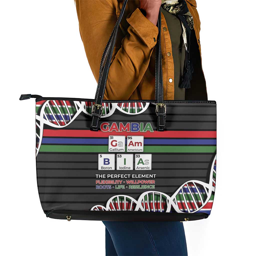 Gambia Leather Tote Bag Perfect Periodic Element Of African - Wonder Print Shop
