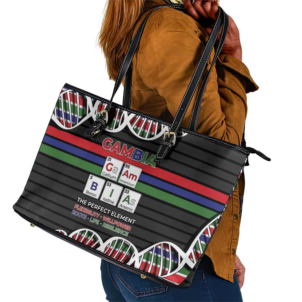 Gambia Leather Tote Bag Perfect Periodic Element Of African - Wonder Print Shop