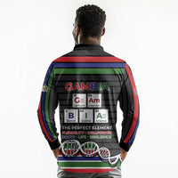 Gambia Long Sleeve Polo Shirt Perfect Periodic Element Of African - Wonder Print Shop