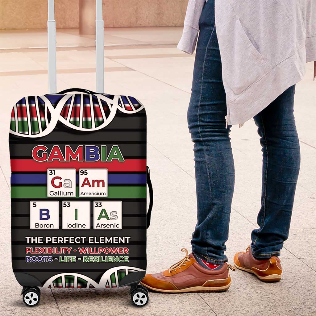 Gambia Luggage Cover Perfect Periodic Element Of African - Wonder Print Shop