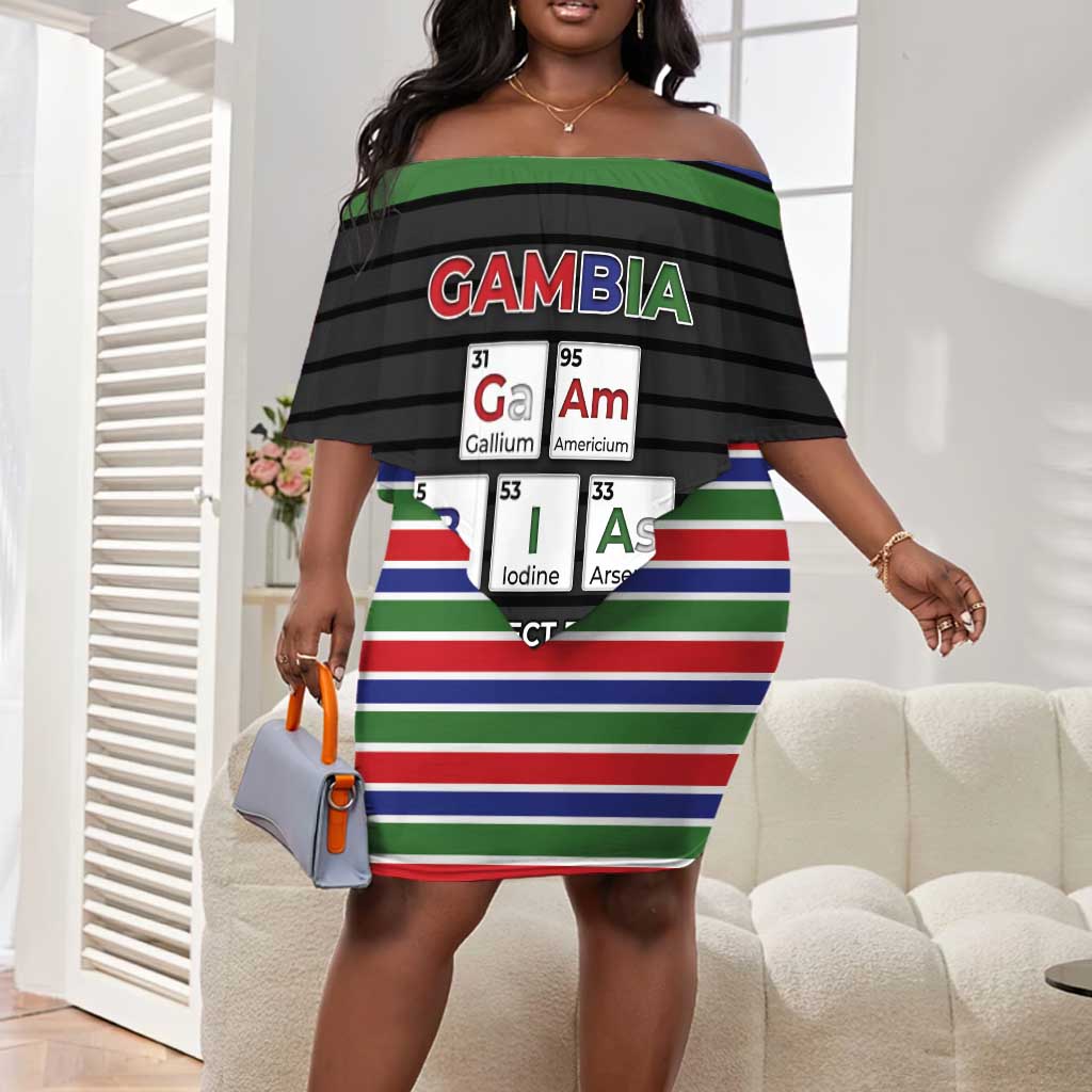 Gambia Off Shoulder Short Dress Perfect Periodic Element Of African - Wonder Print Shop