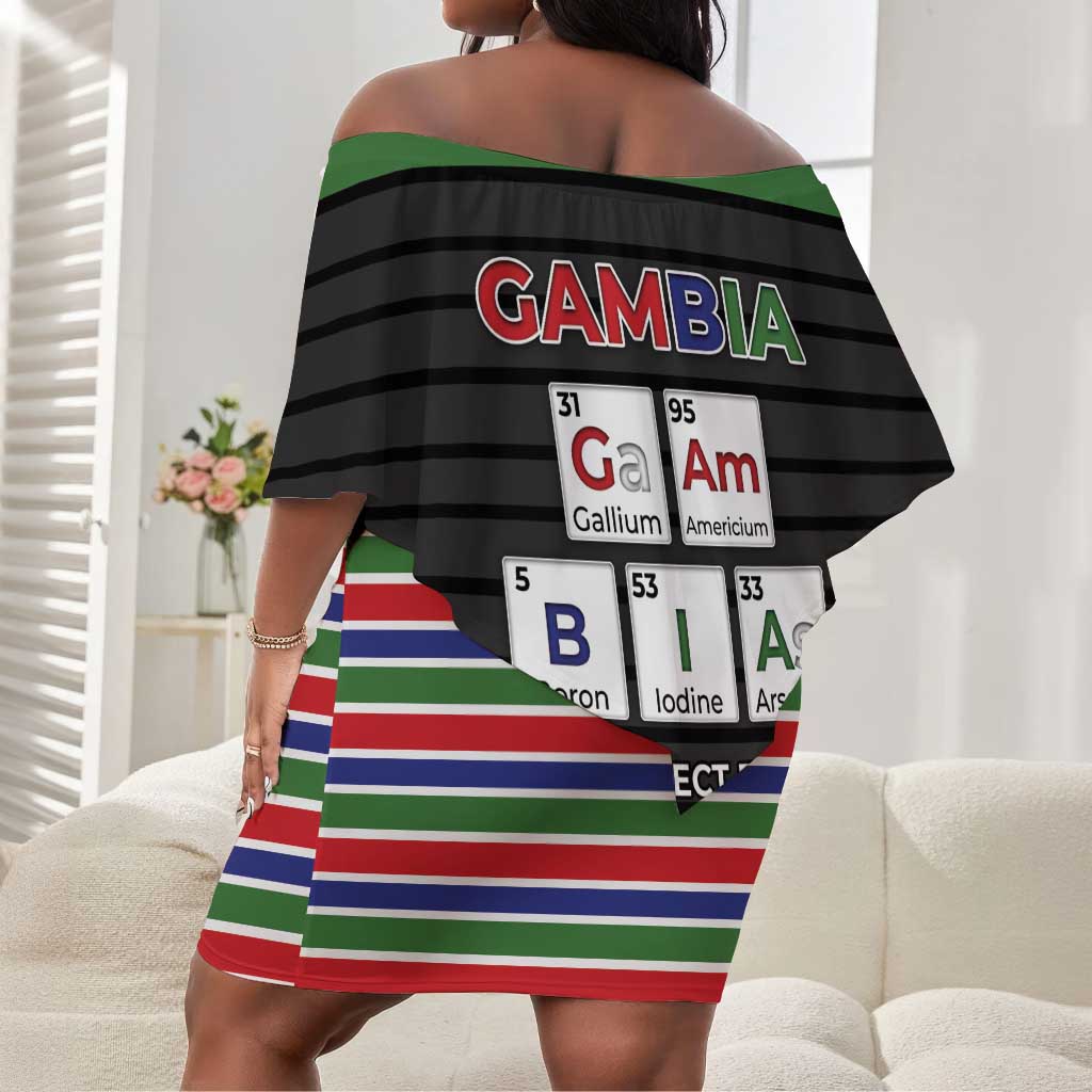 Gambia Off Shoulder Short Dress Perfect Periodic Element Of African - Wonder Print Shop