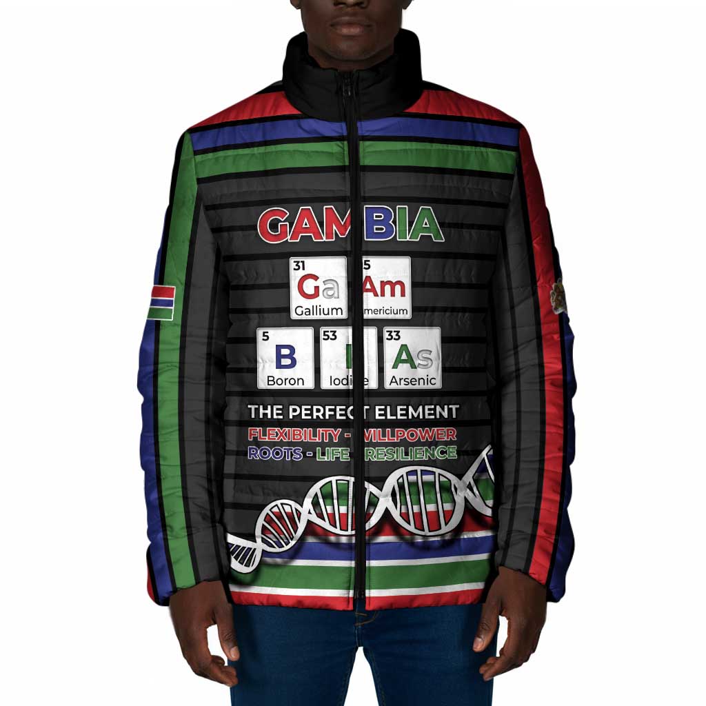 Gambia Padded Jacket Perfect Periodic Element Of African - Wonder Print Shop