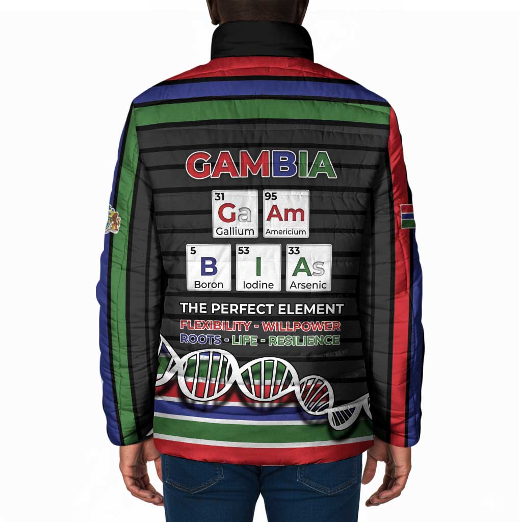 Gambia Padded Jacket Perfect Periodic Element Of African - Wonder Print Shop
