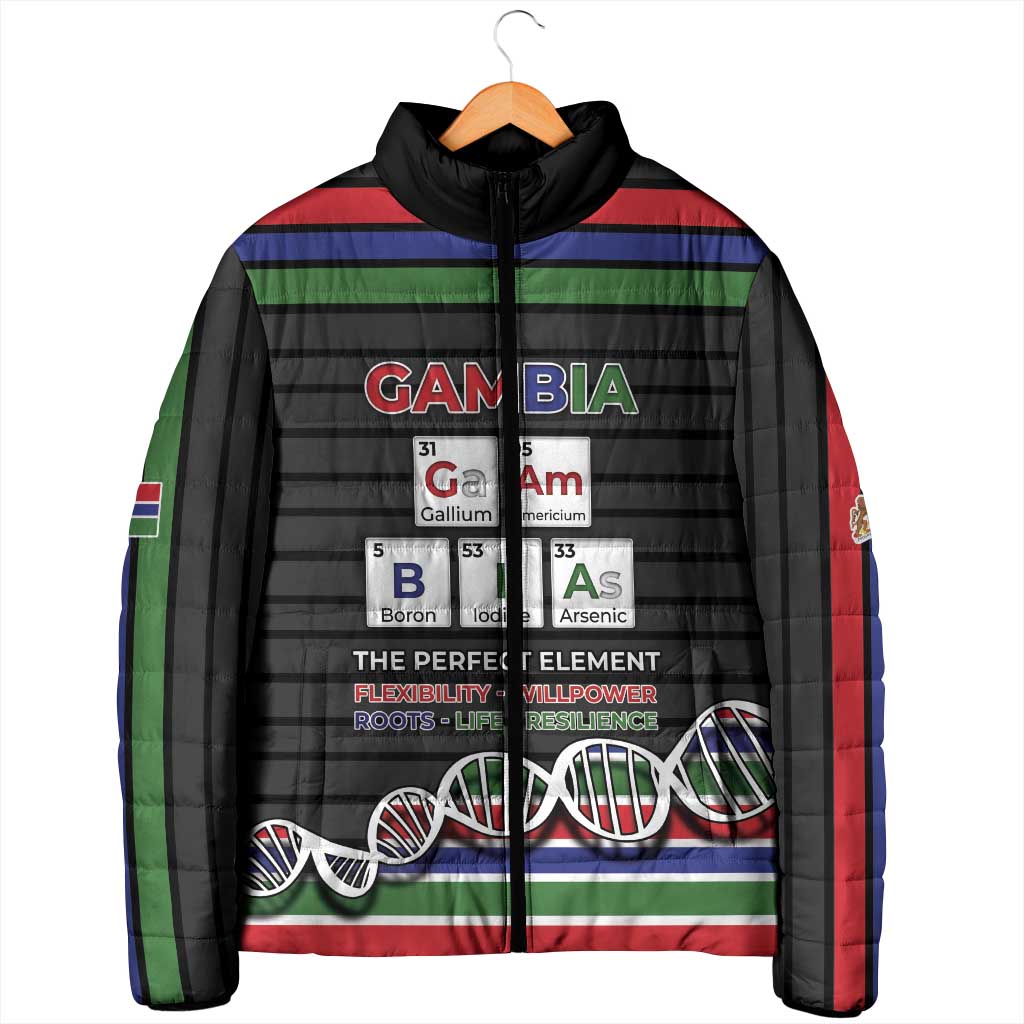Gambia Padded Jacket Perfect Periodic Element Of African - Wonder Print Shop