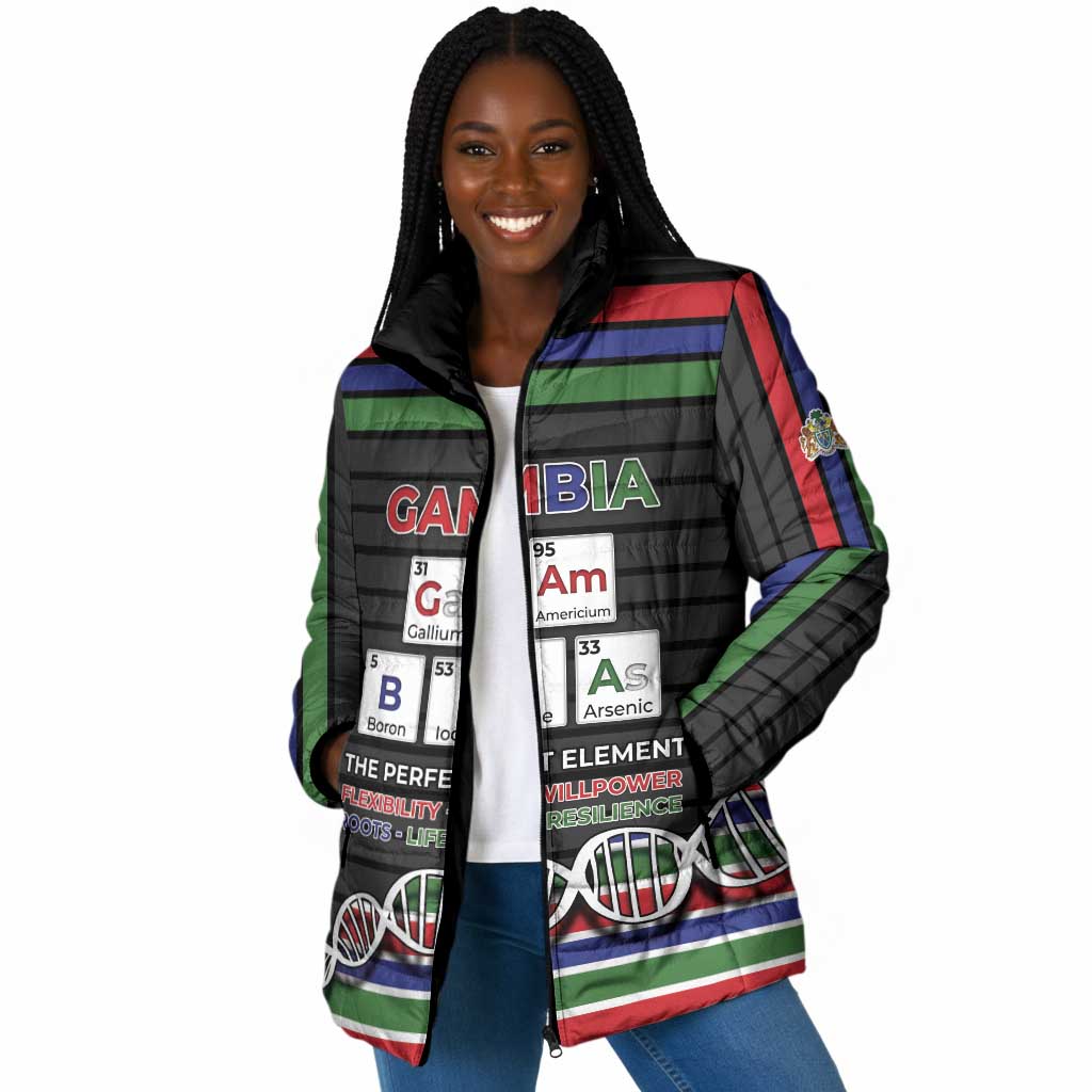 Gambia Padded Jacket Perfect Periodic Element Of African - Wonder Print Shop