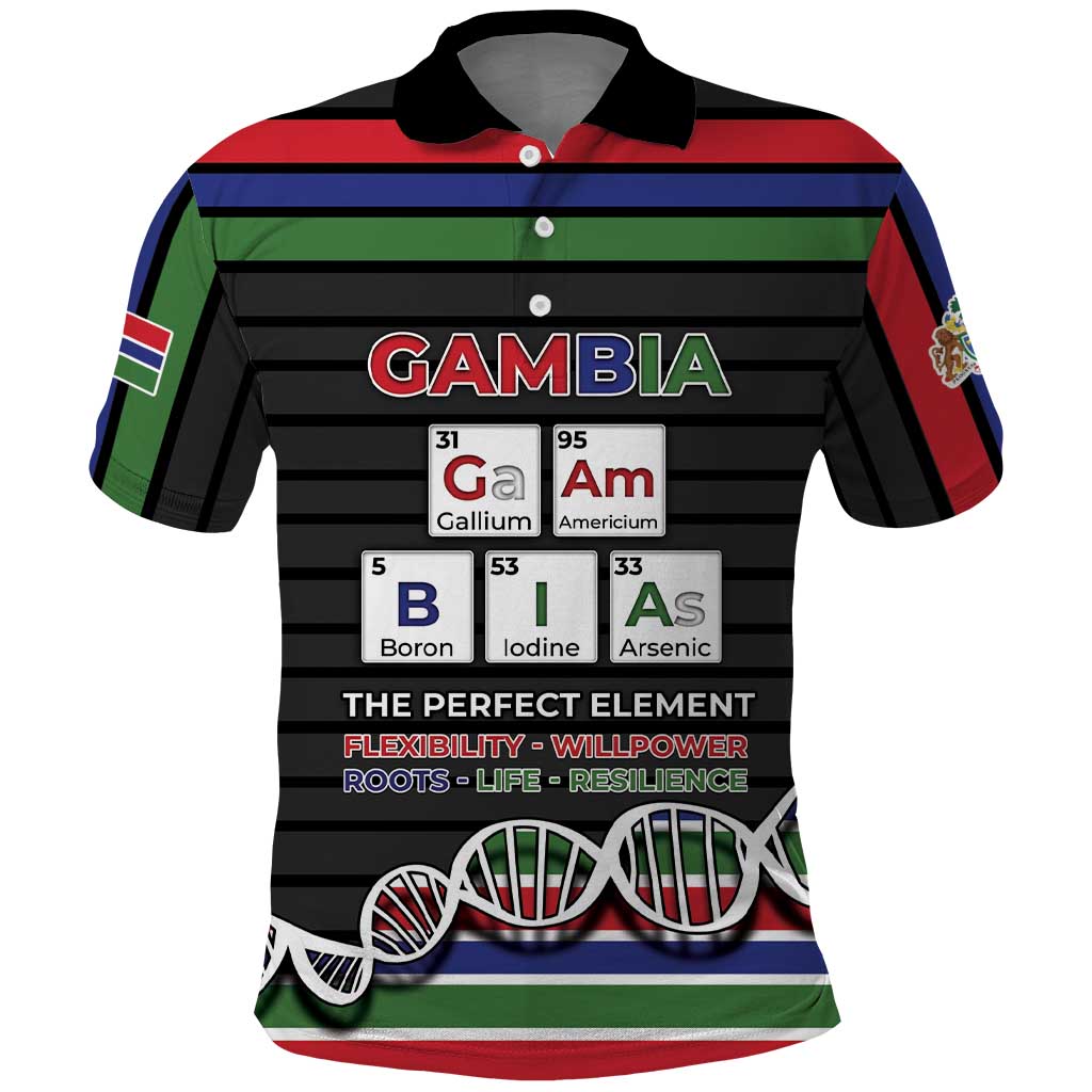 Gambia Polo Shirt Perfect Periodic Element Of African - Wonder Print Shop