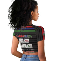 Gambia Raglan Cropped T shirt Perfect Periodic Element Of African - Wonder Print Shop