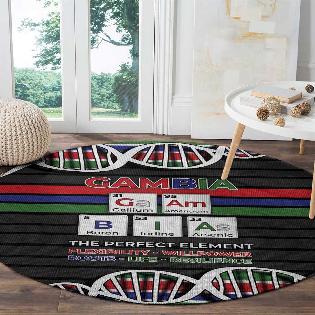 Gambia Round Carpet Perfect Periodic Element Of African - Wonder Print Shop